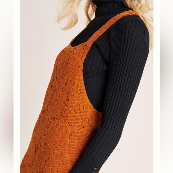 HTF Anthropologie DOLAN Collection Hattie Corduroy Overall Dress & Blouse Small - Picture 3 of 16